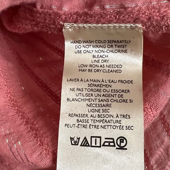 Pilcro Anthropologie Pink Button Front Top Size Medium - Picture 3 of 9